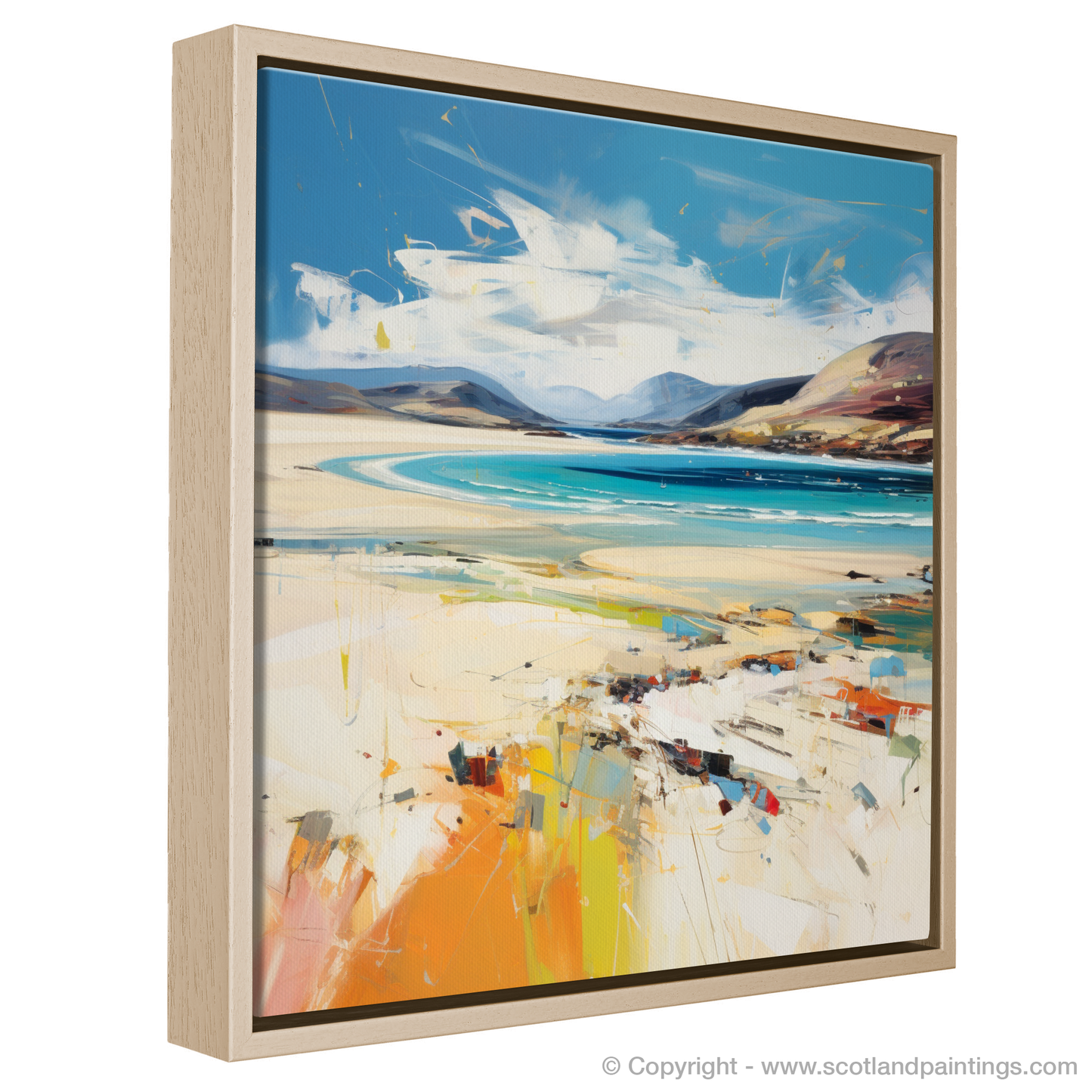 Painting and Art Print of Luskentyre Beach, Isle of Harris. Luskentyre Beach Unleashed: An Expressionist Ode to Isle of Harris.