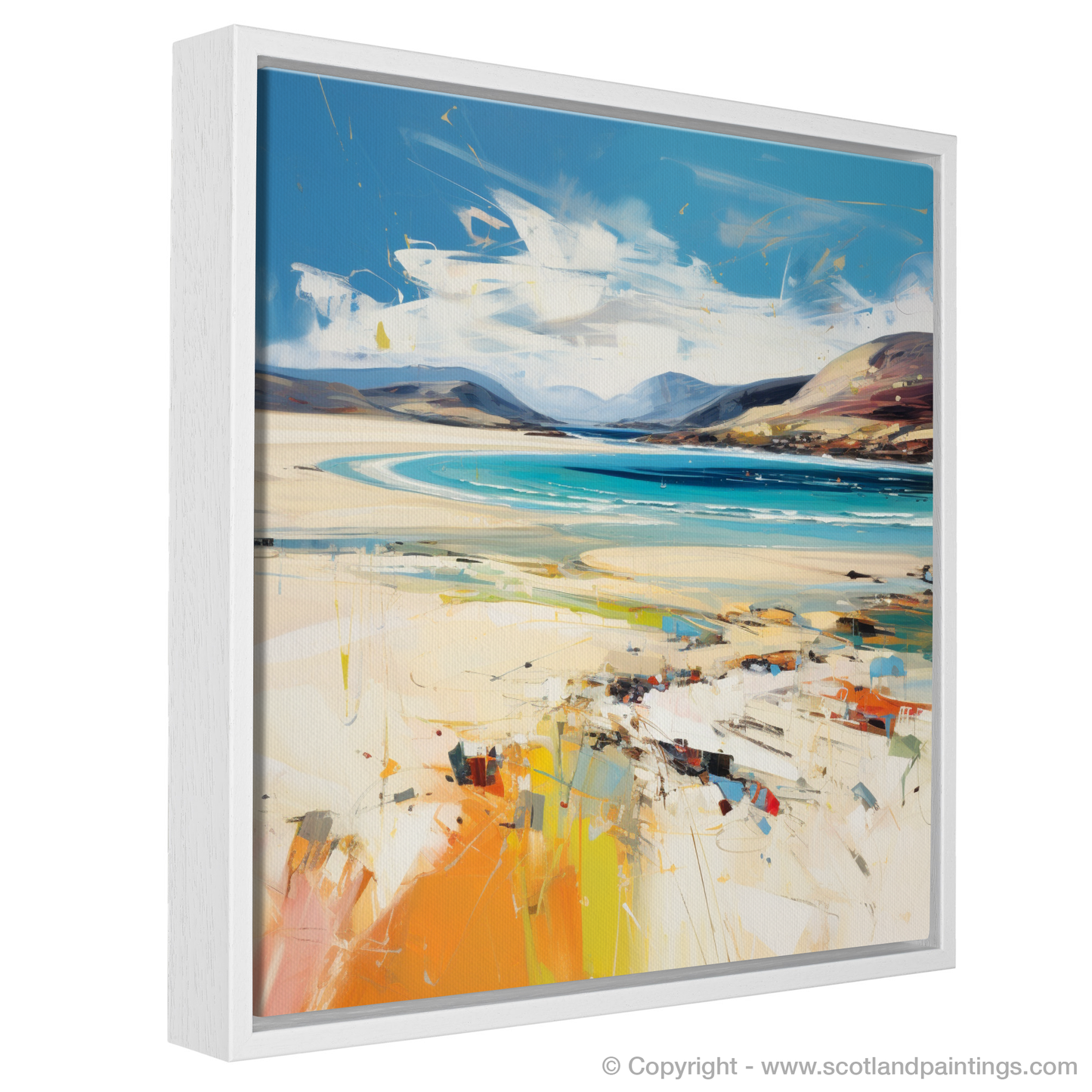 Painting and Art Print of Luskentyre Beach, Isle of Harris. Luskentyre Beach Unleashed: An Expressionist Ode to Isle of Harris.