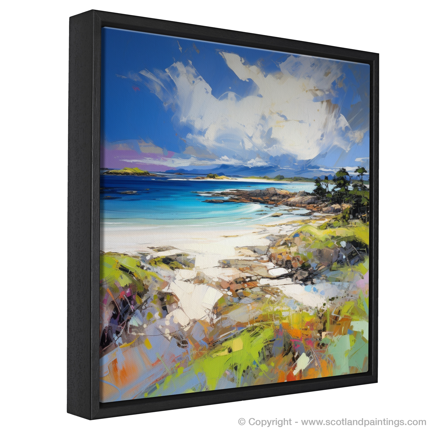 Painting and Art Print of Camusdarach Beach, Arisaig entitled "Expressionist Ode to Camusdarach Beach".