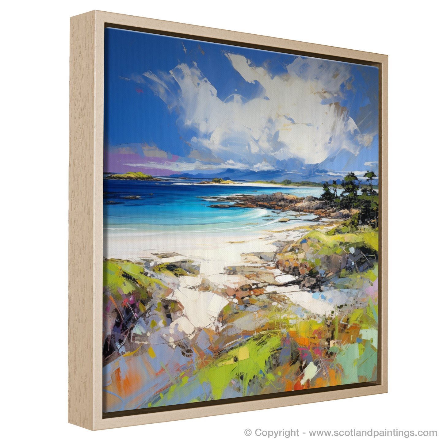 Painting and Art Print of Camusdarach Beach, Arisaig entitled "Expressionist Ode to Camusdarach Beach".