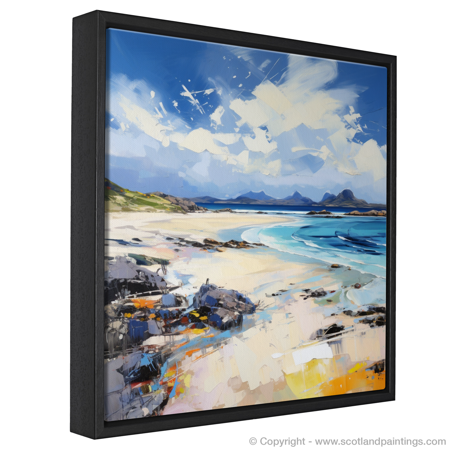 Painting and Art Print of Camusdarach Beach, Arisaig entitled "Wild Rhapsody of Camusdarach Beach".