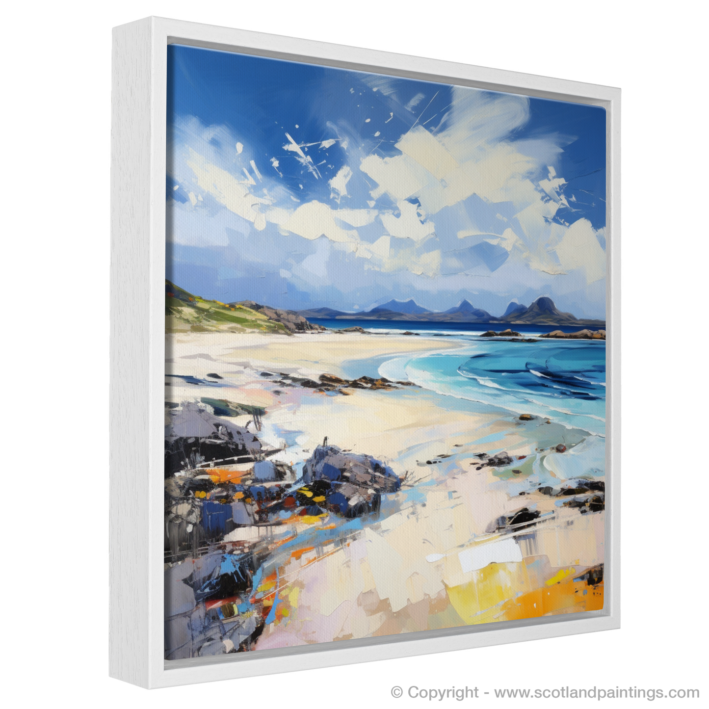 Painting and Art Print of Camusdarach Beach, Arisaig entitled "Wild Rhapsody of Camusdarach Beach".