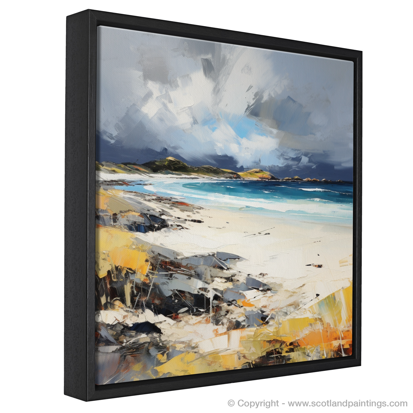 Painting and Art Print of Camusdarach Beach, Arisaig entitled "Expressionist Ode to Camusdarach Beach Arisaig".