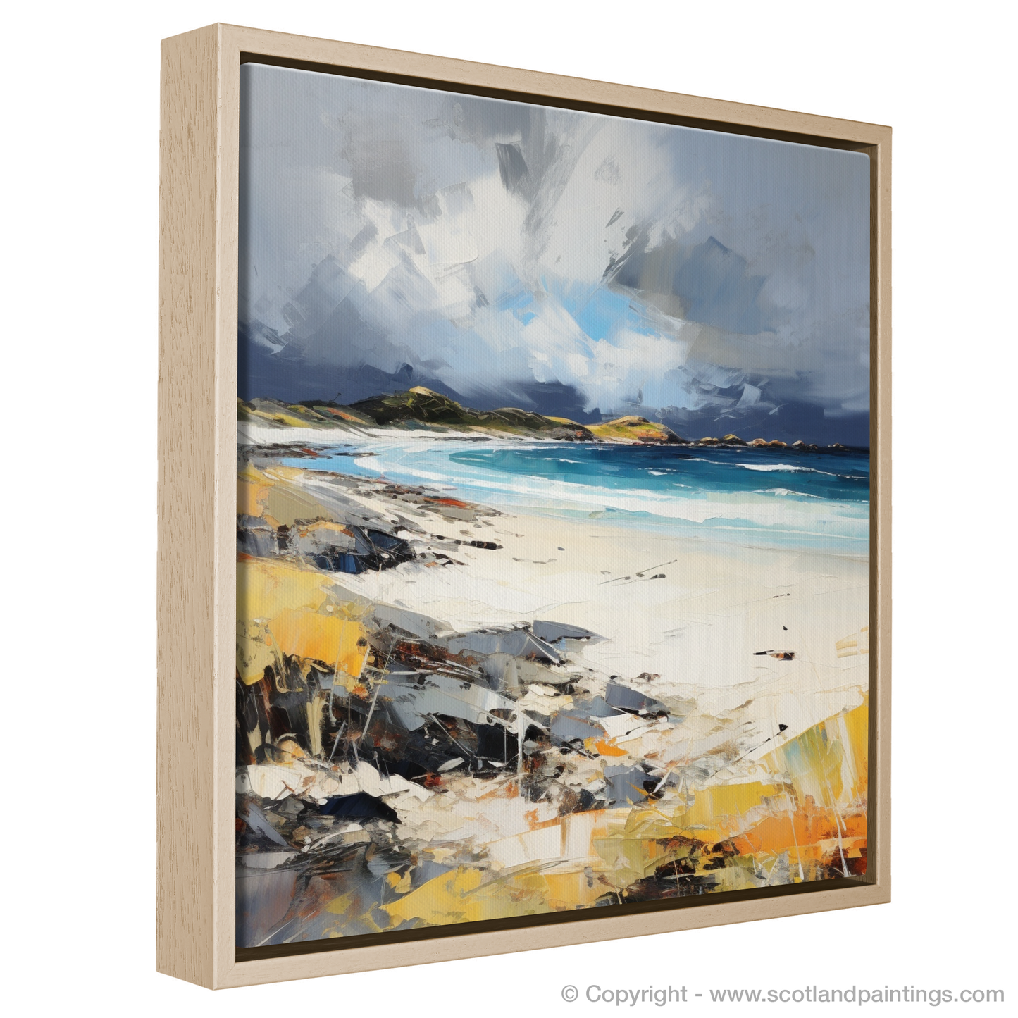 Painting and Art Print of Camusdarach Beach, Arisaig entitled "Expressionist Ode to Camusdarach Beach Arisaig".