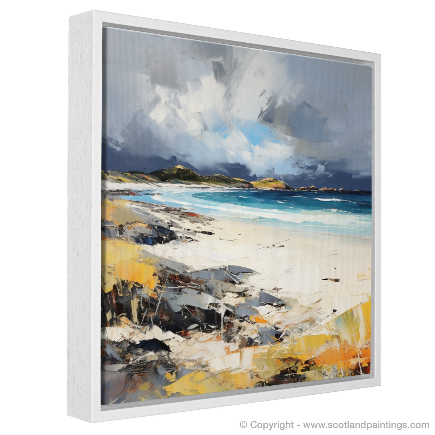 Painting and Art Print of Camusdarach Beach, Arisaig entitled "Expressionist Ode to Camusdarach Beach Arisaig".