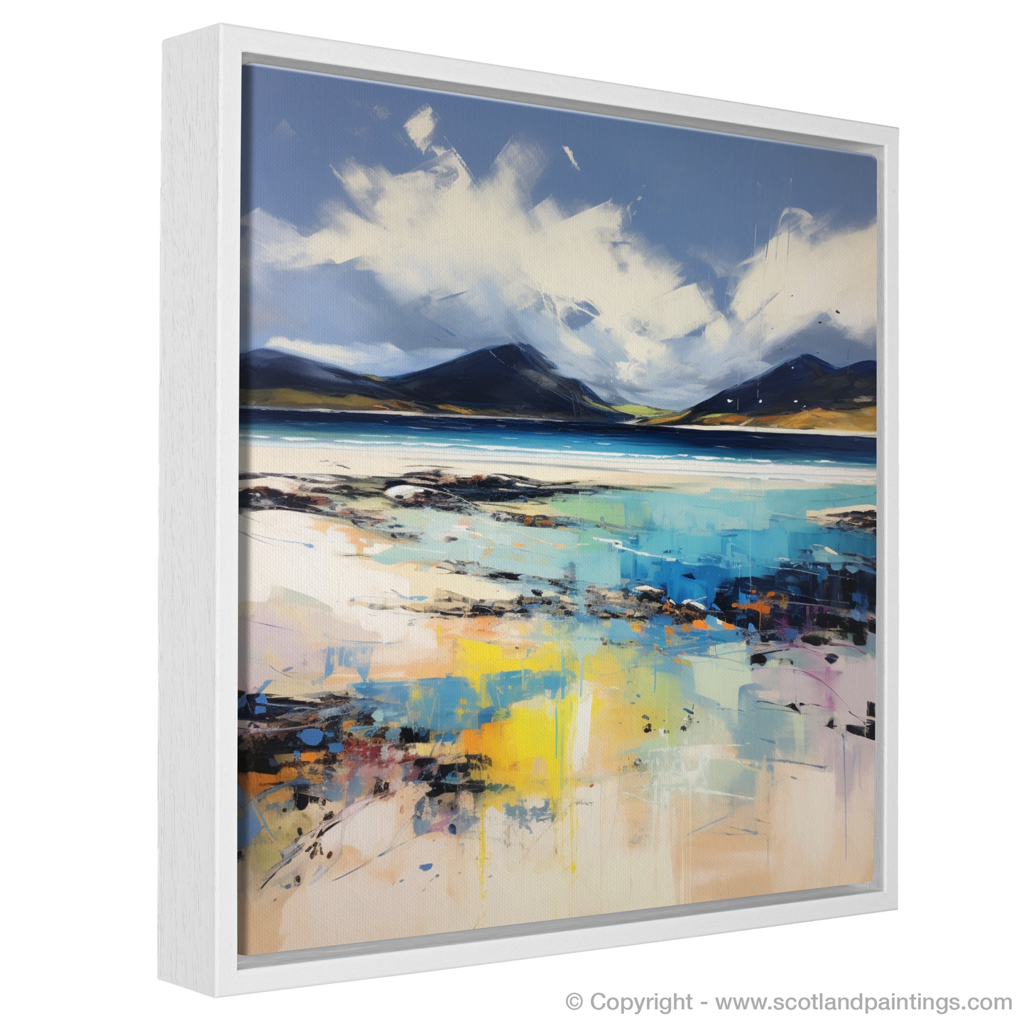 Painting and Art Print of Luskentyre Beach, Isle of Harris. Luskentyre Beach Expressionist Ode.