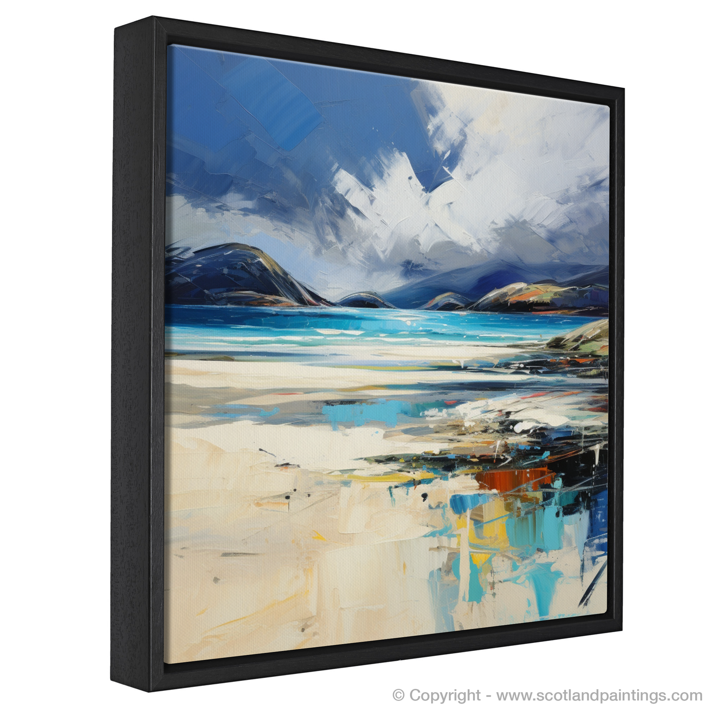 Painting and Art Print of Luskentyre Beach, Isle of Harris. Luskentyre Whispers: An Expressionist Ode to Wild Scotland.