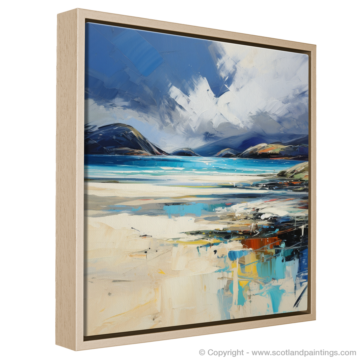 Painting and Art Print of Luskentyre Beach, Isle of Harris. Luskentyre Whispers: An Expressionist Ode to Wild Scotland.