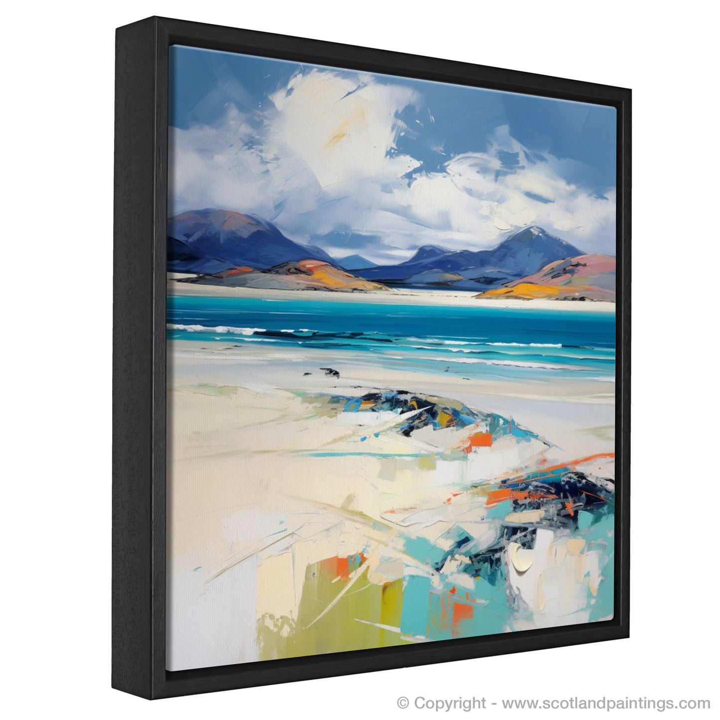 Painting and Art Print of Luskentyre Beach, Isle of Harris. Expressionist Dance of Luskentyre Beach.