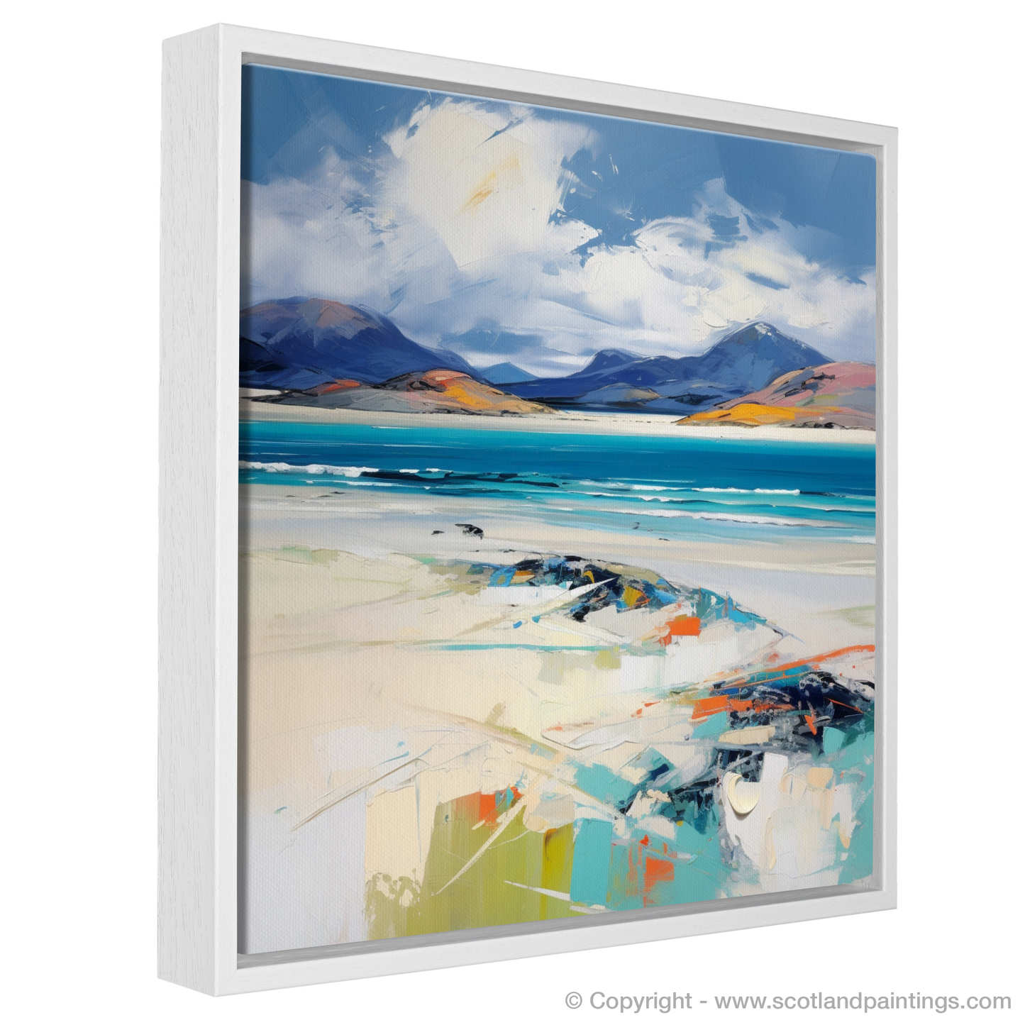 Painting and Art Print of Luskentyre Beach, Isle of Harris. Expressionist Dance of Luskentyre Beach.