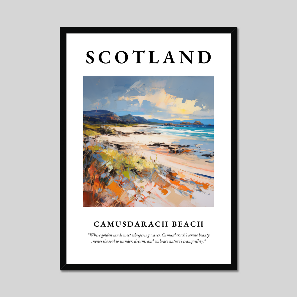 Poster of Camusdarach Beach, Scotland.