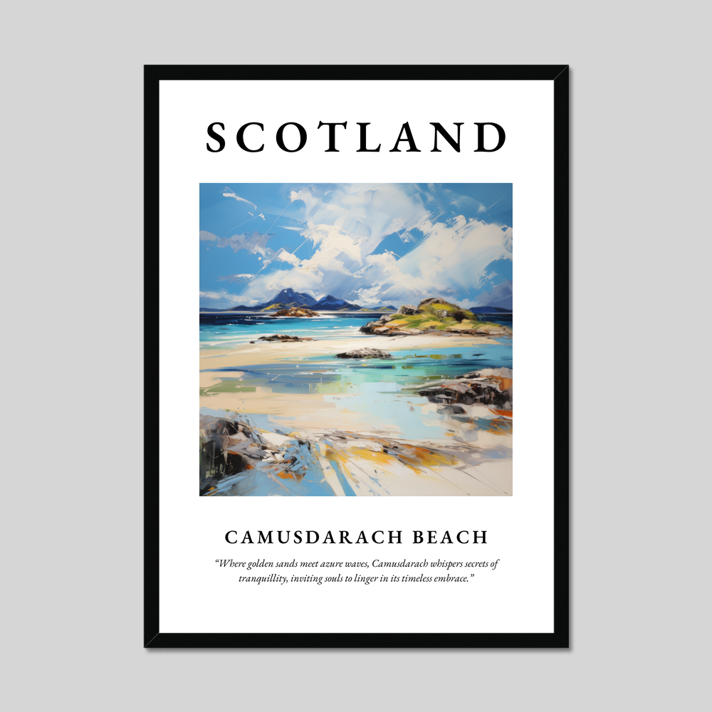 Poster of Camusdarach Beach, Scotland.