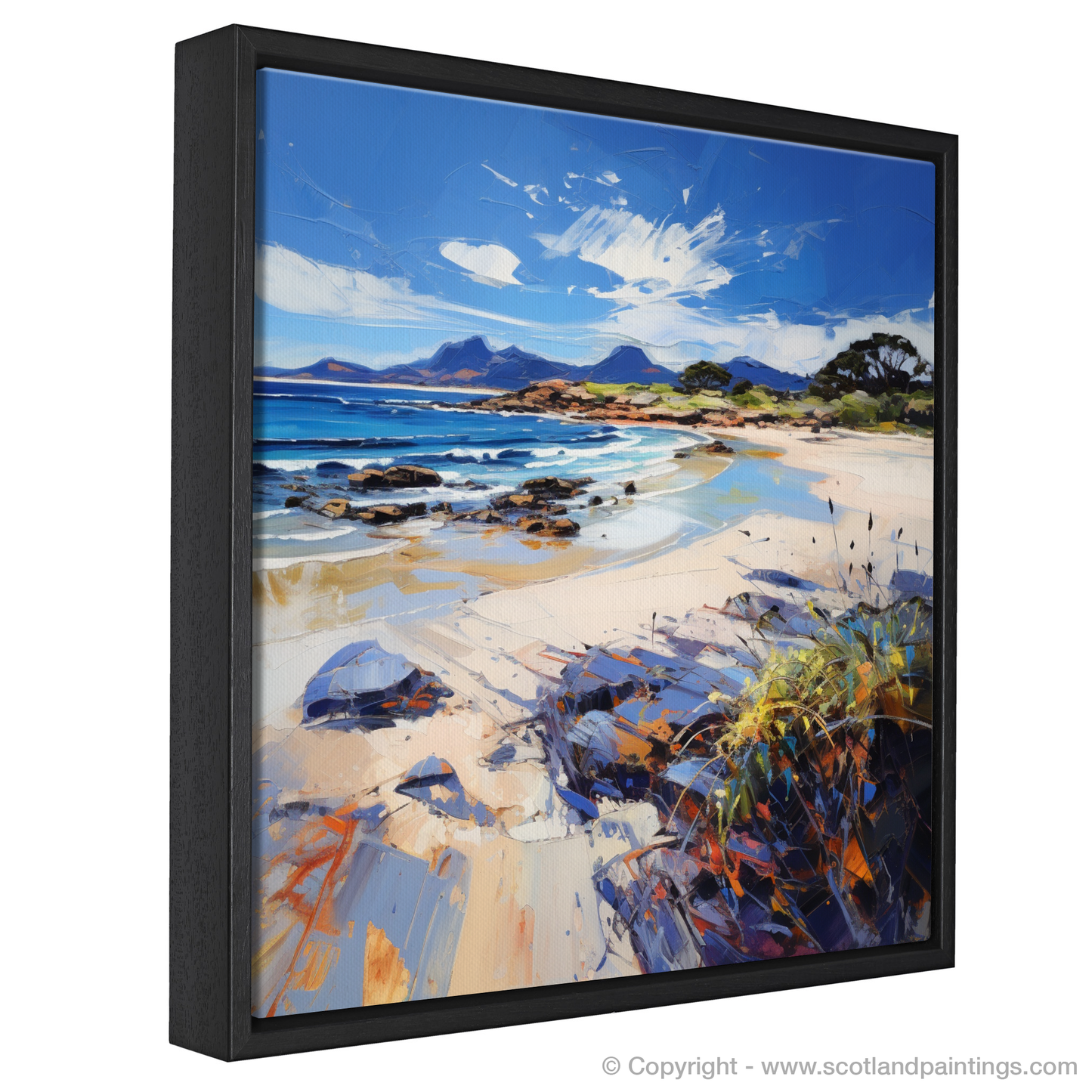 Painting and Art Print of Camusdarach Beach, Arisaig entitled "Expressionism at Camusdarach Beach Arisaig".