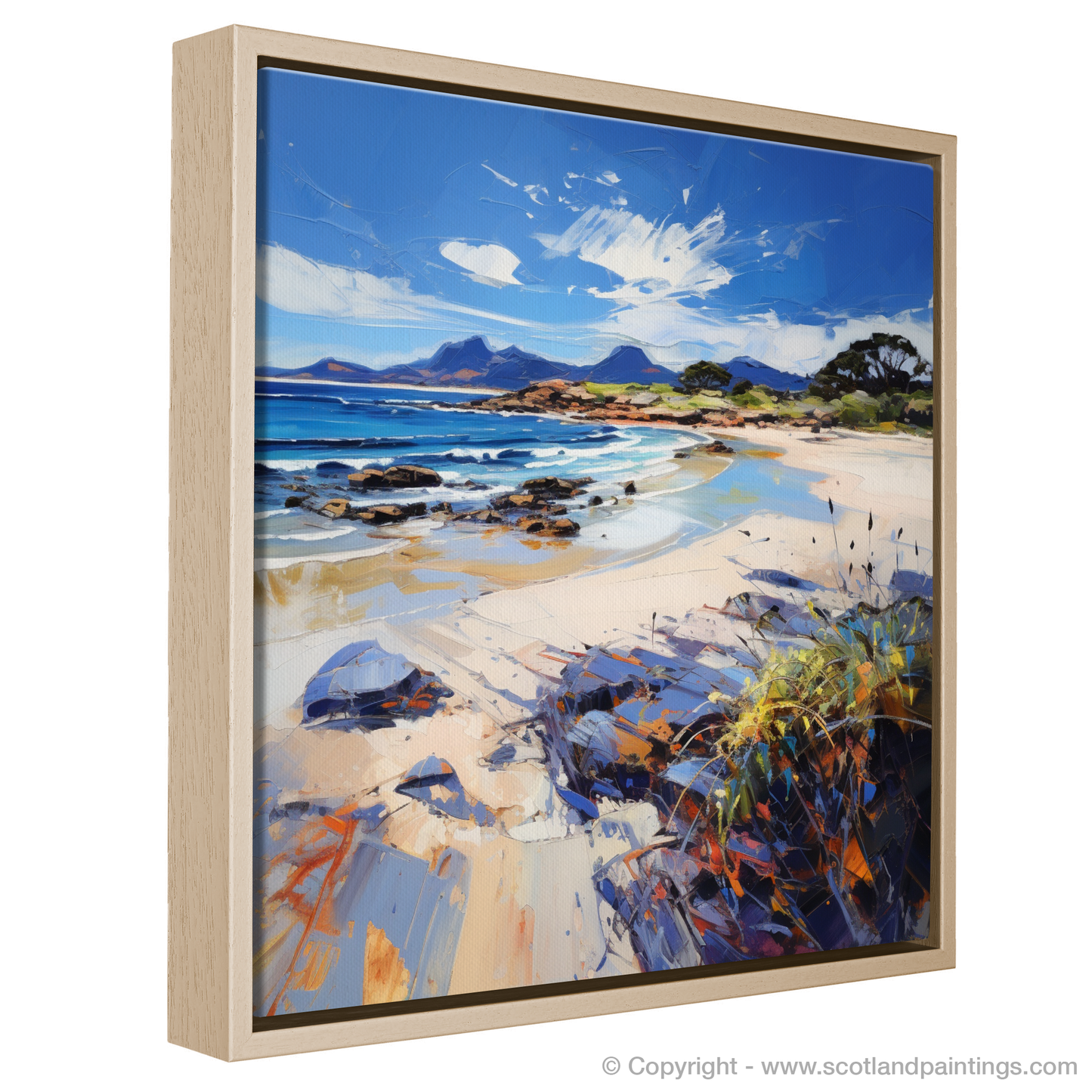 Painting and Art Print of Camusdarach Beach, Arisaig entitled "Expressionism at Camusdarach Beach Arisaig".