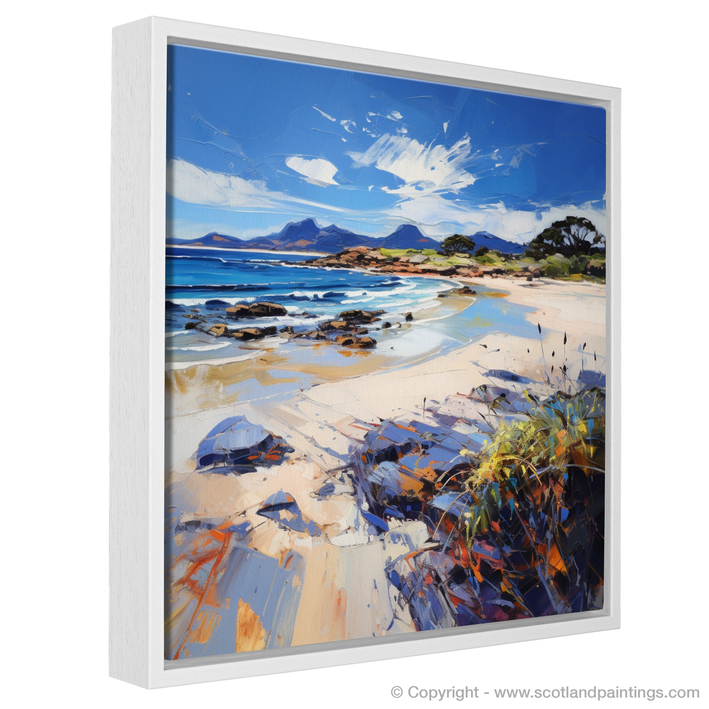 Painting and Art Print of Camusdarach Beach, Arisaig entitled "Expressionism at Camusdarach Beach Arisaig".