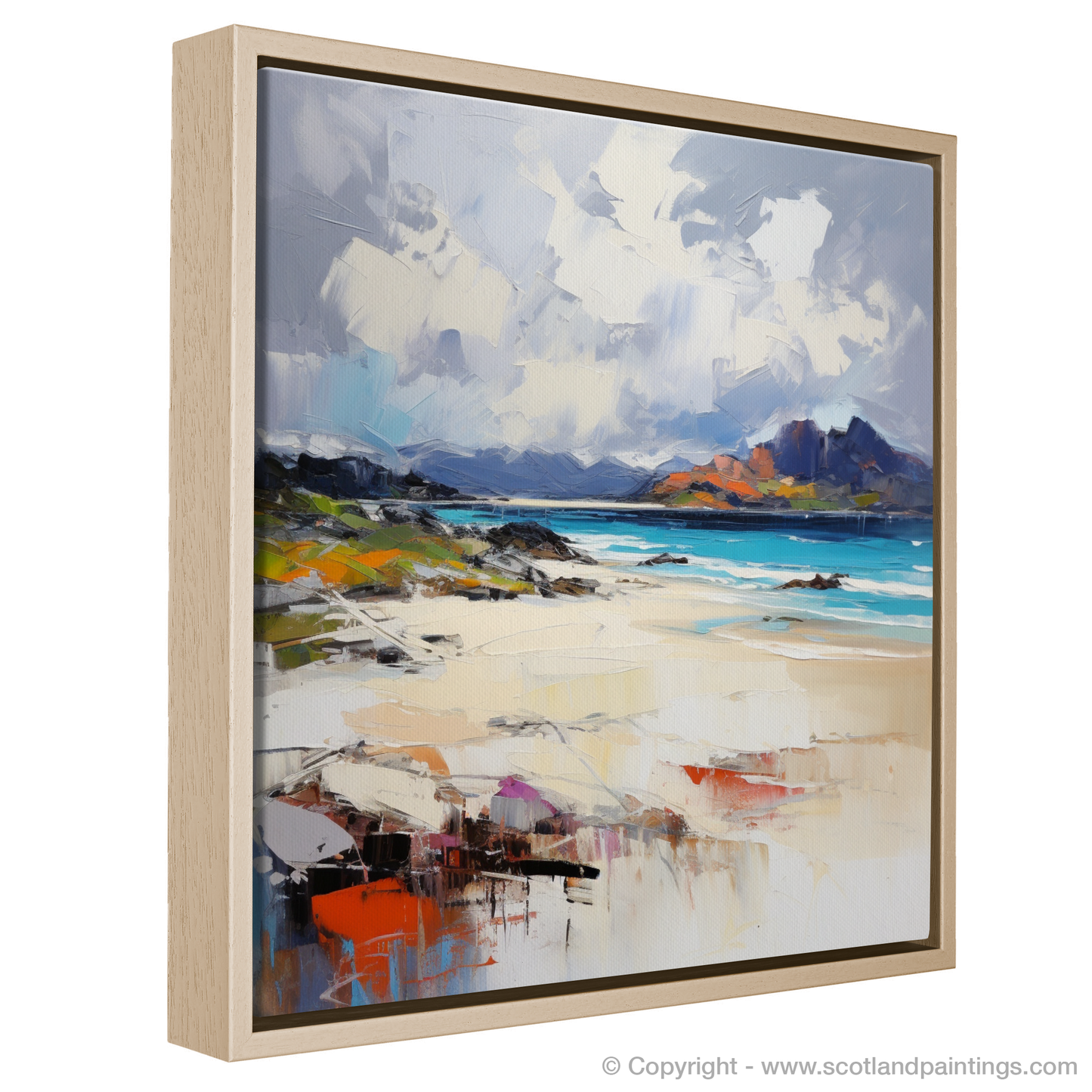 Painting and Art Print of Camusdarach Beach, Arisaig entitled "Wild Rhythms of Camusdarach Beach".