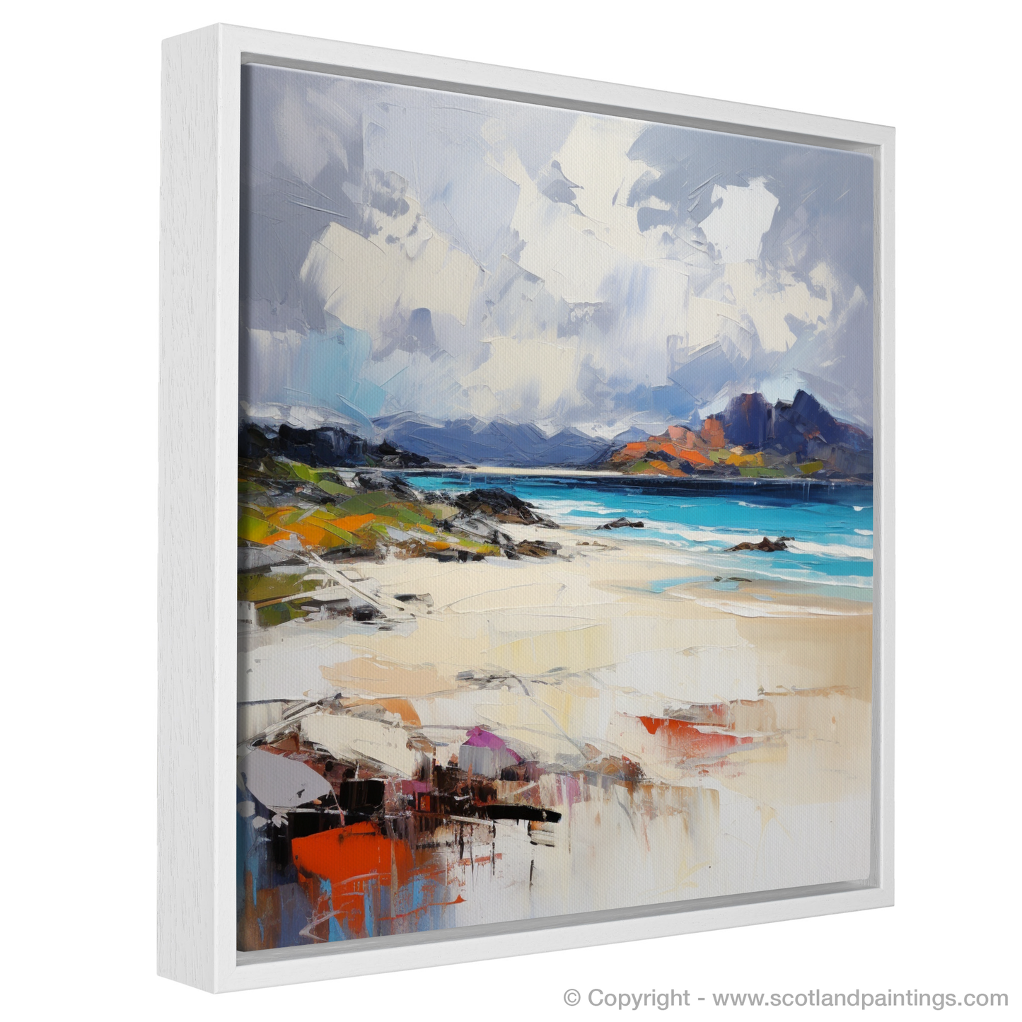 Painting and Art Print of Camusdarach Beach, Arisaig entitled "Wild Rhythms of Camusdarach Beach".