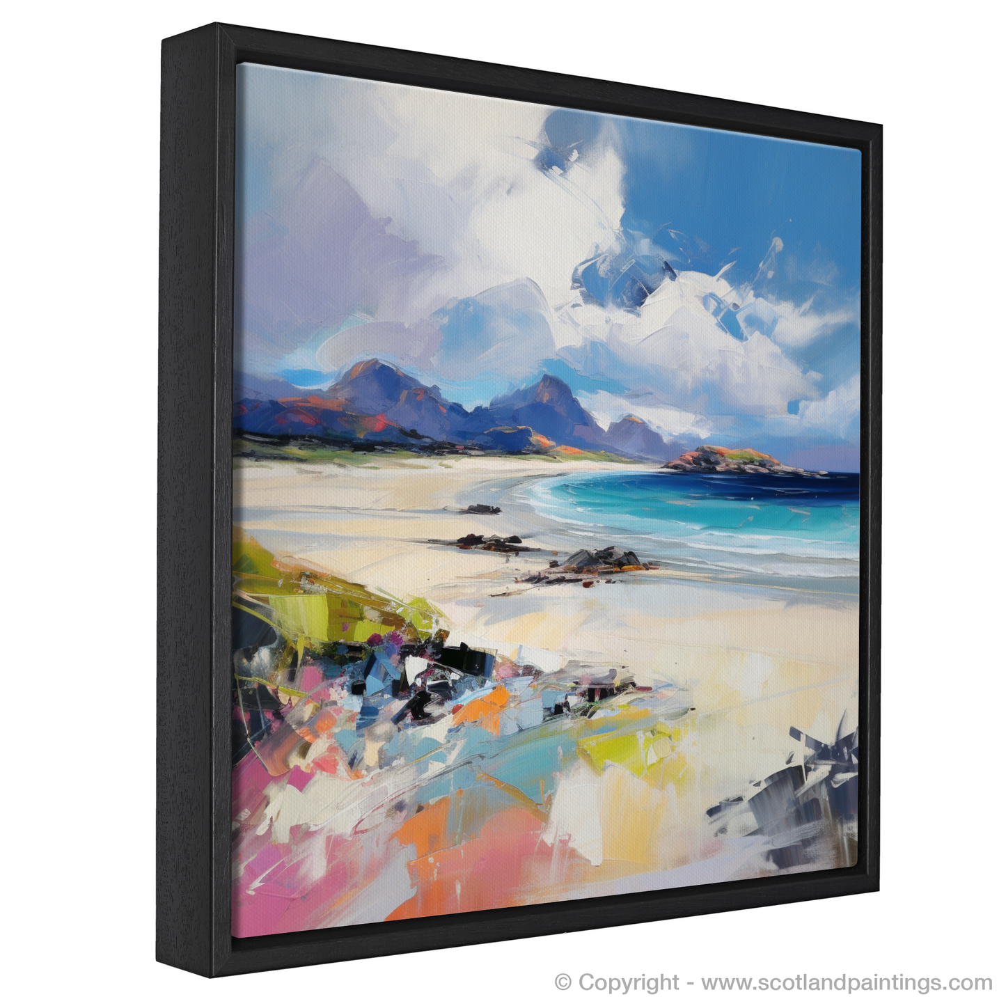 Painting and Art Print of Camusdarach Beach, Arisaig. Expressionism at Camusdarach Beach: A Scottish Seaside Reverie.