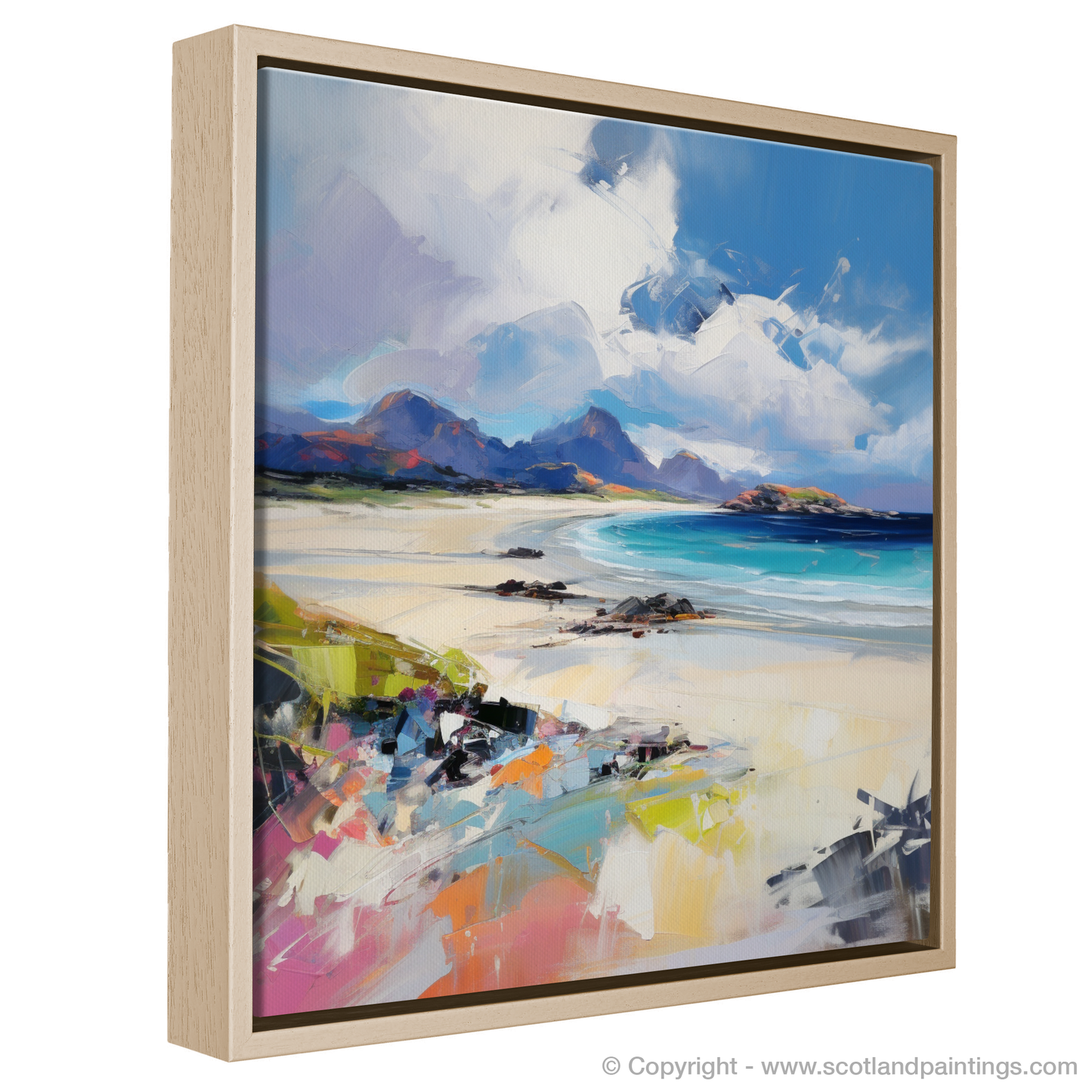 Painting and Art Print of Camusdarach Beach, Arisaig. Expressionism at Camusdarach Beach: A Scottish Seaside Reverie.