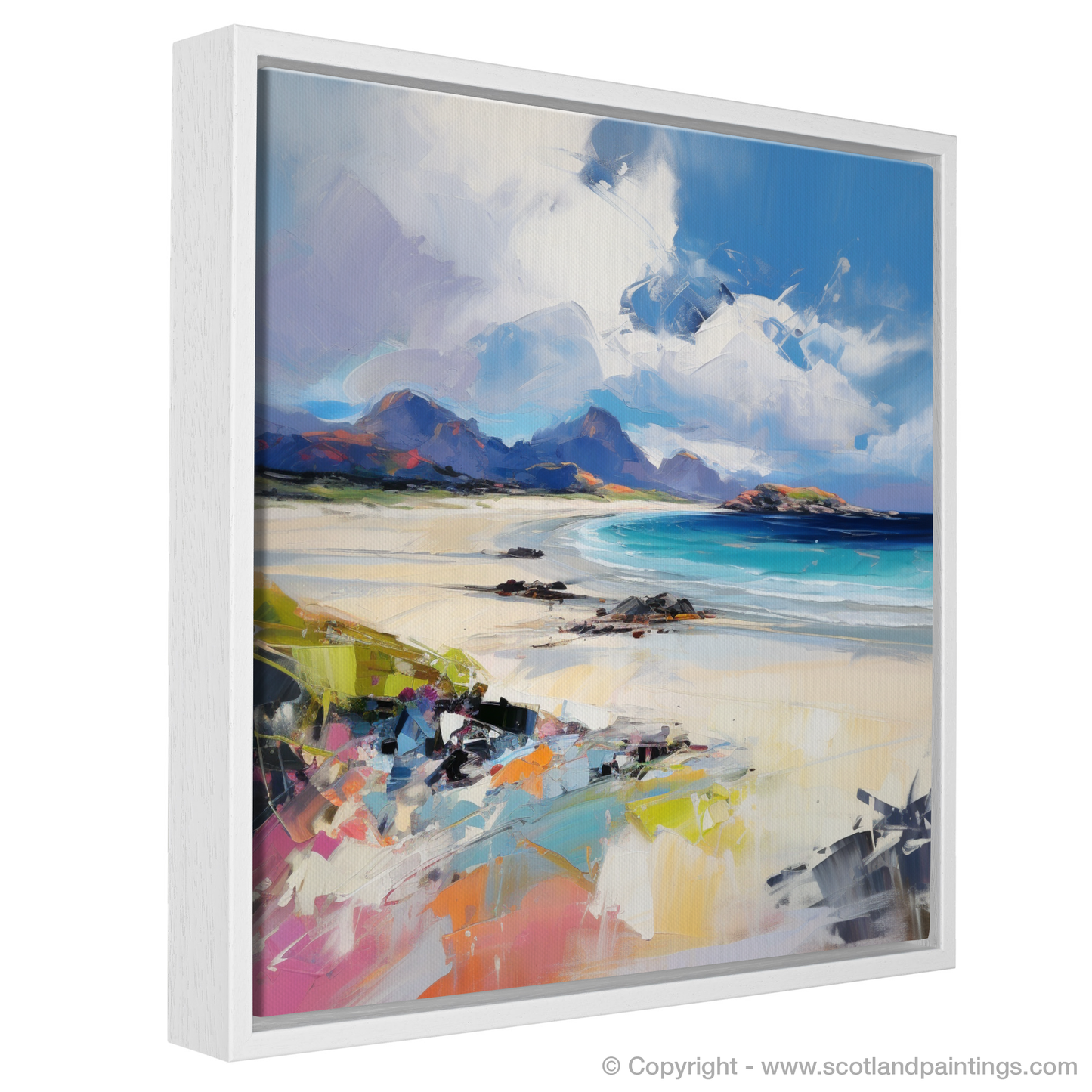 Painting and Art Print of Camusdarach Beach, Arisaig. Expressionism at Camusdarach Beach: A Scottish Seaside Reverie.