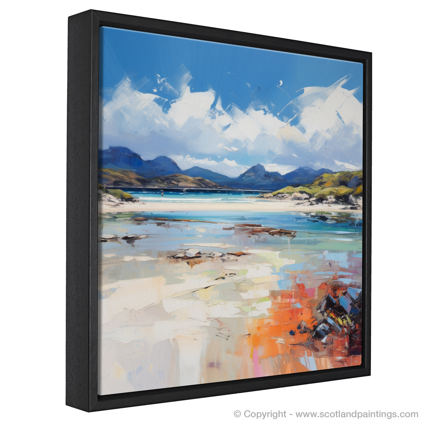 Painting and Art Print of Camusdarach Beach, Arisaig entitled "Dynamic Shores of Camusdarach Beach".