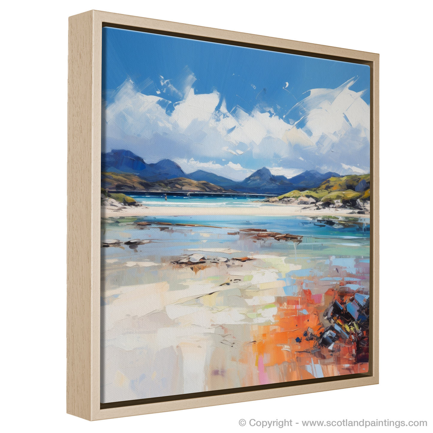 Painting and Art Print of Camusdarach Beach, Arisaig entitled "Dynamic Shores of Camusdarach Beach".