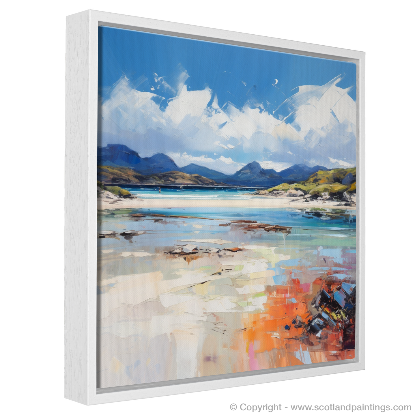 Painting and Art Print of Camusdarach Beach, Arisaig entitled "Dynamic Shores of Camusdarach Beach".