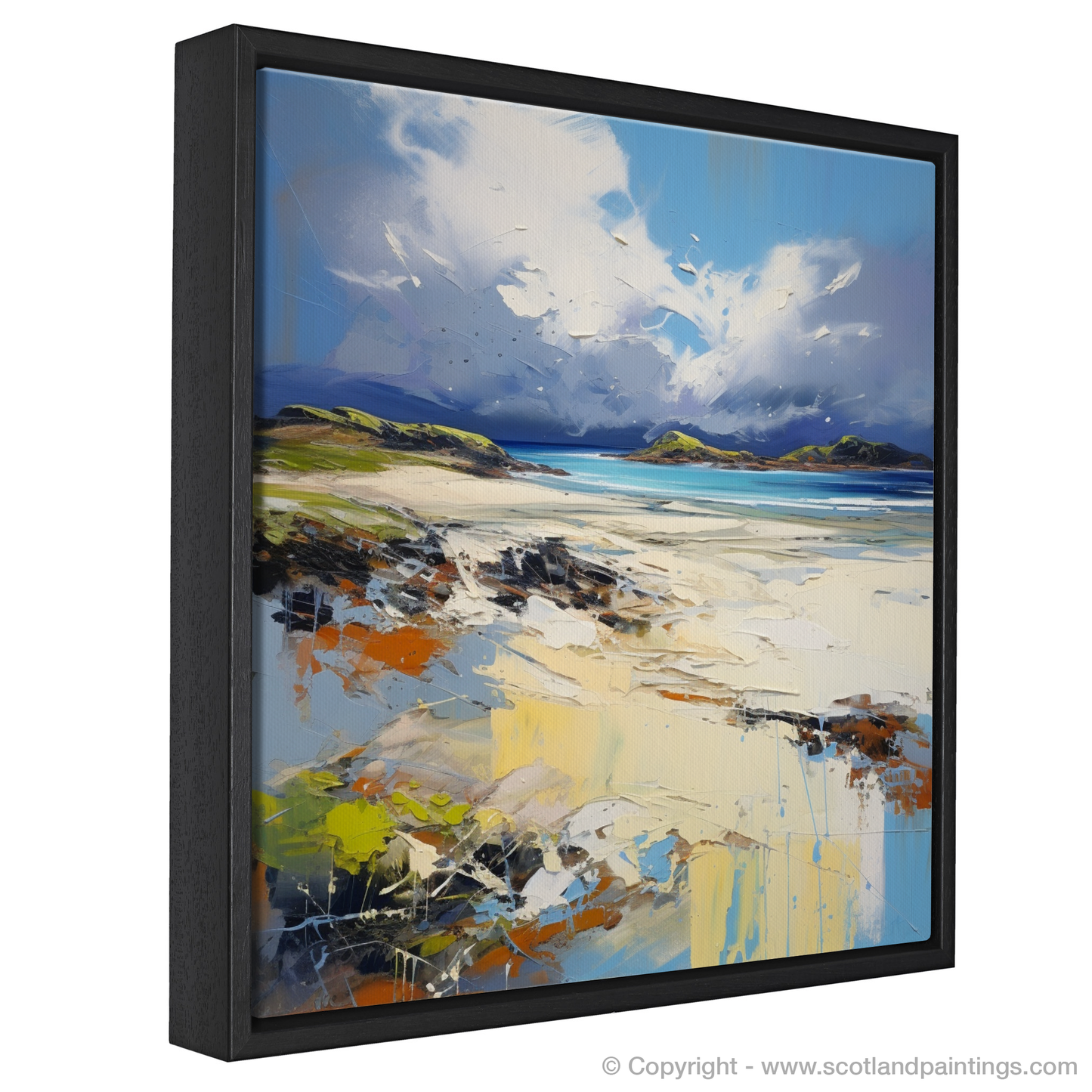 Painting and Art Print of Camusdarach Beach, Arisaig entitled "Wild Majesty of Camusdarach Beach".