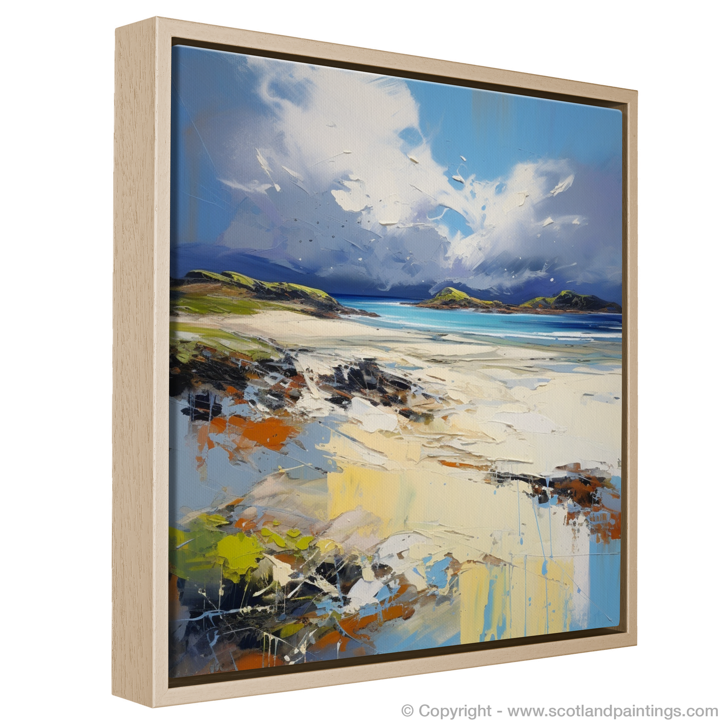 Painting and Art Print of Camusdarach Beach, Arisaig entitled "Wild Majesty of Camusdarach Beach".