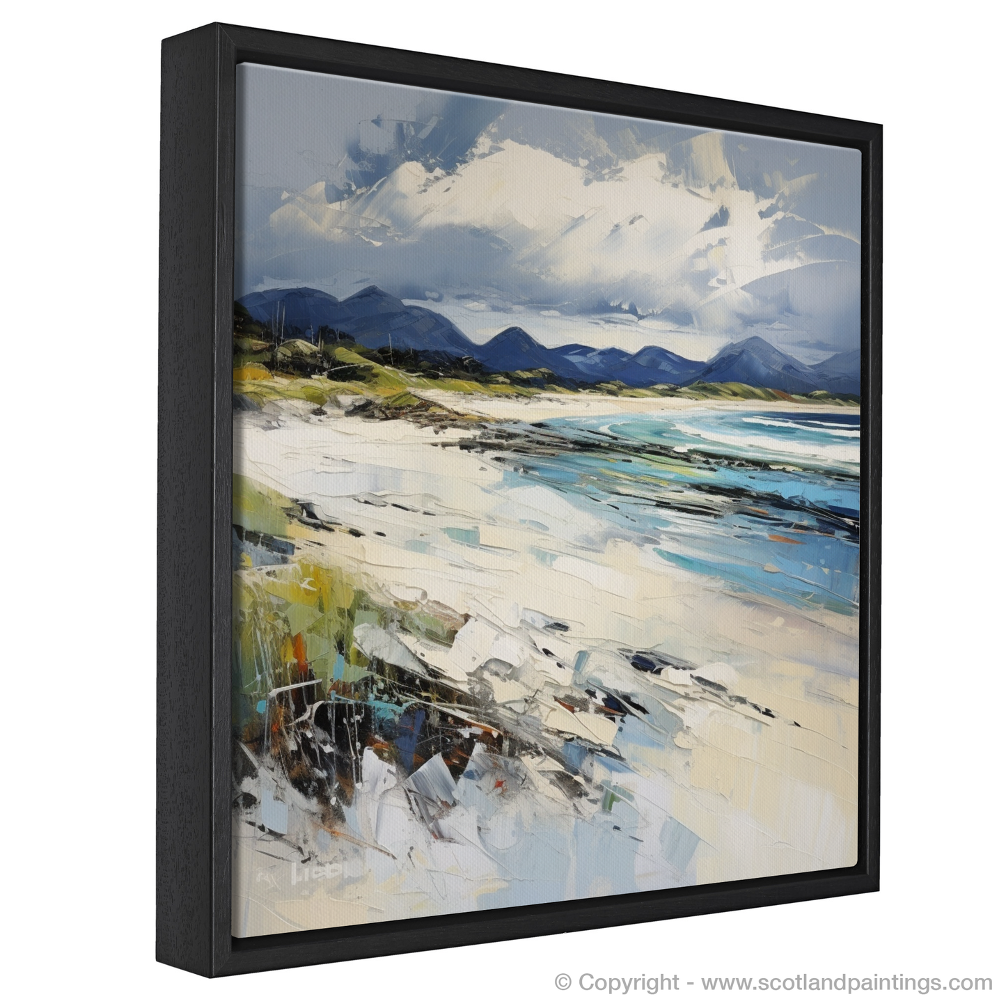 Painting and Art Print of Camusdarach Beach, Arisaig entitled "Wild Rhapsody of Camusdarach Beach".