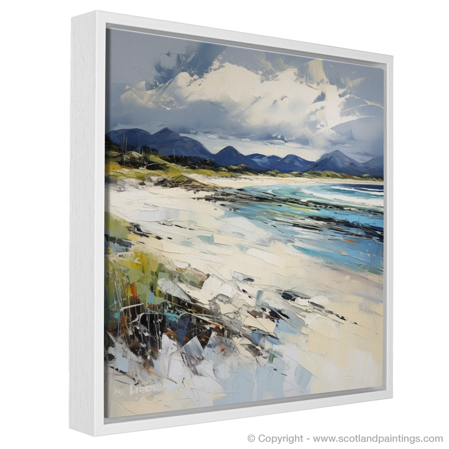 Painting and Art Print of Camusdarach Beach, Arisaig entitled "Wild Rhapsody of Camusdarach Beach".