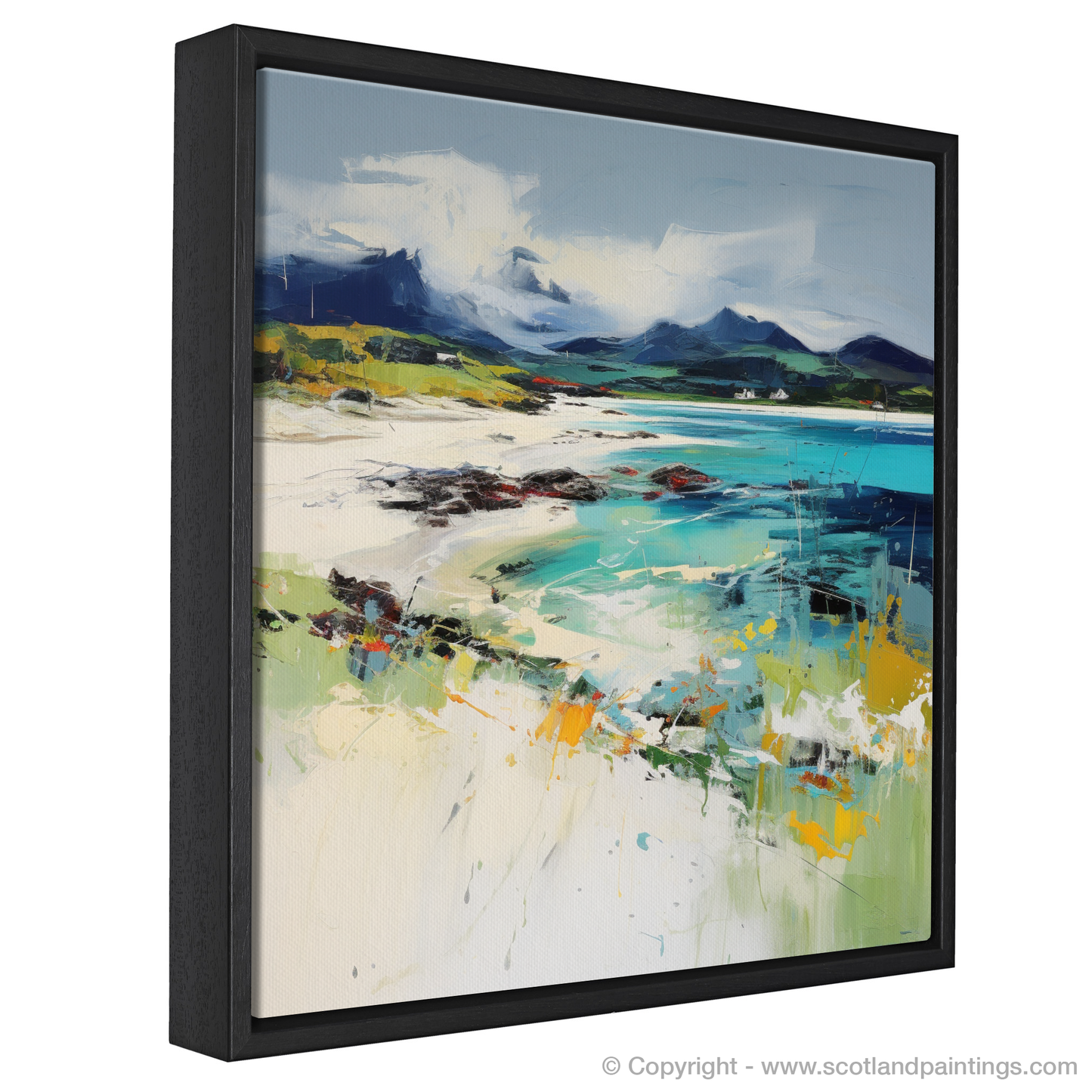 Painting and Art Print of Camusdarach Beach, Arisaig entitled "Wild Shores of Camusdarach: An Expressionist Ode to Scottish Beaches".