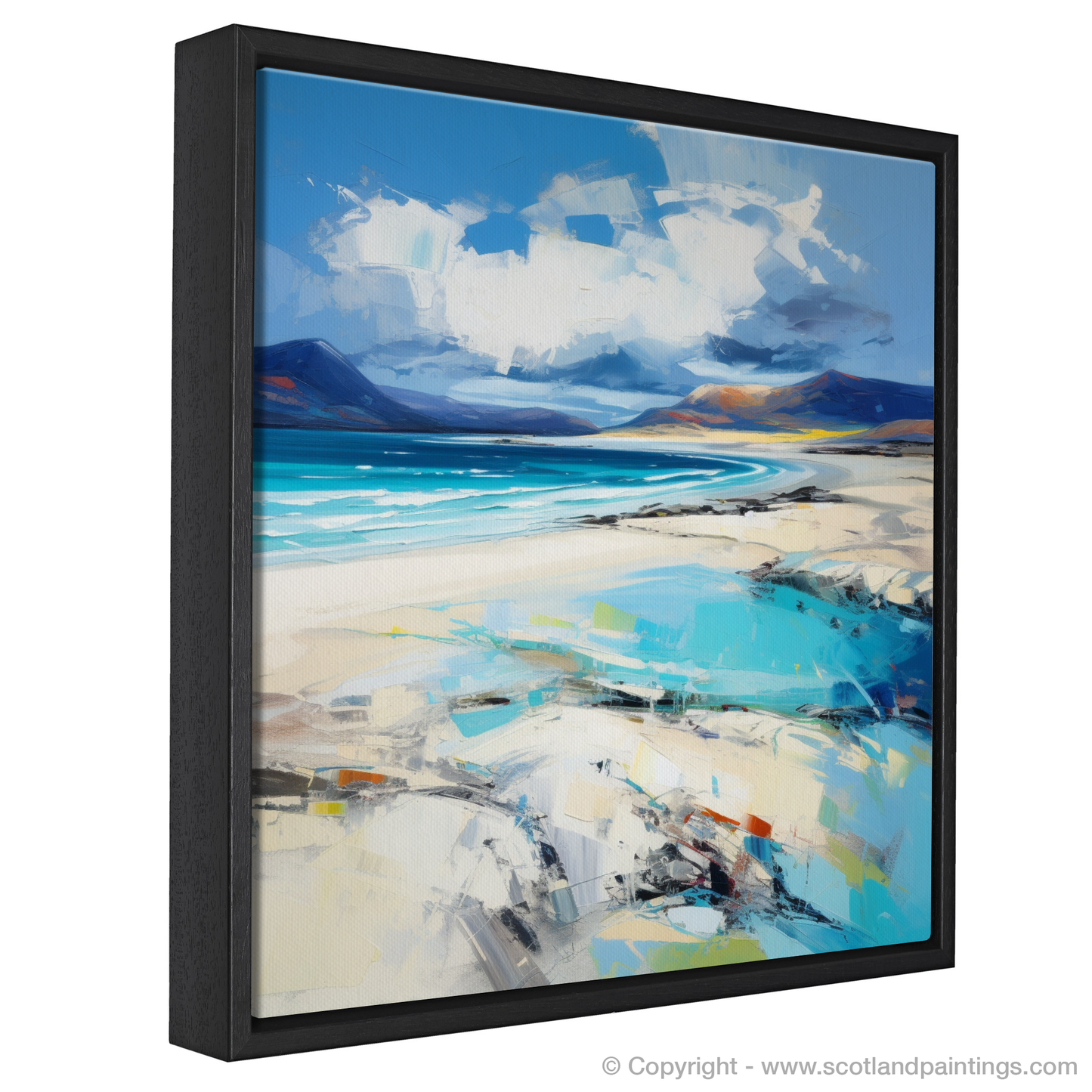 Painting and Art Print of Luskentyre Beach, Isle of Harris entitled "Luskentyre Beach Tapestry: An Expressionist Ode to the Isle of Harris".