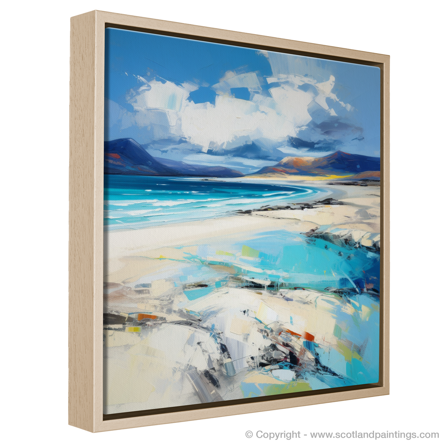 Painting and Art Print of Luskentyre Beach, Isle of Harris entitled "Luskentyre Beach Tapestry: An Expressionist Ode to the Isle of Harris".