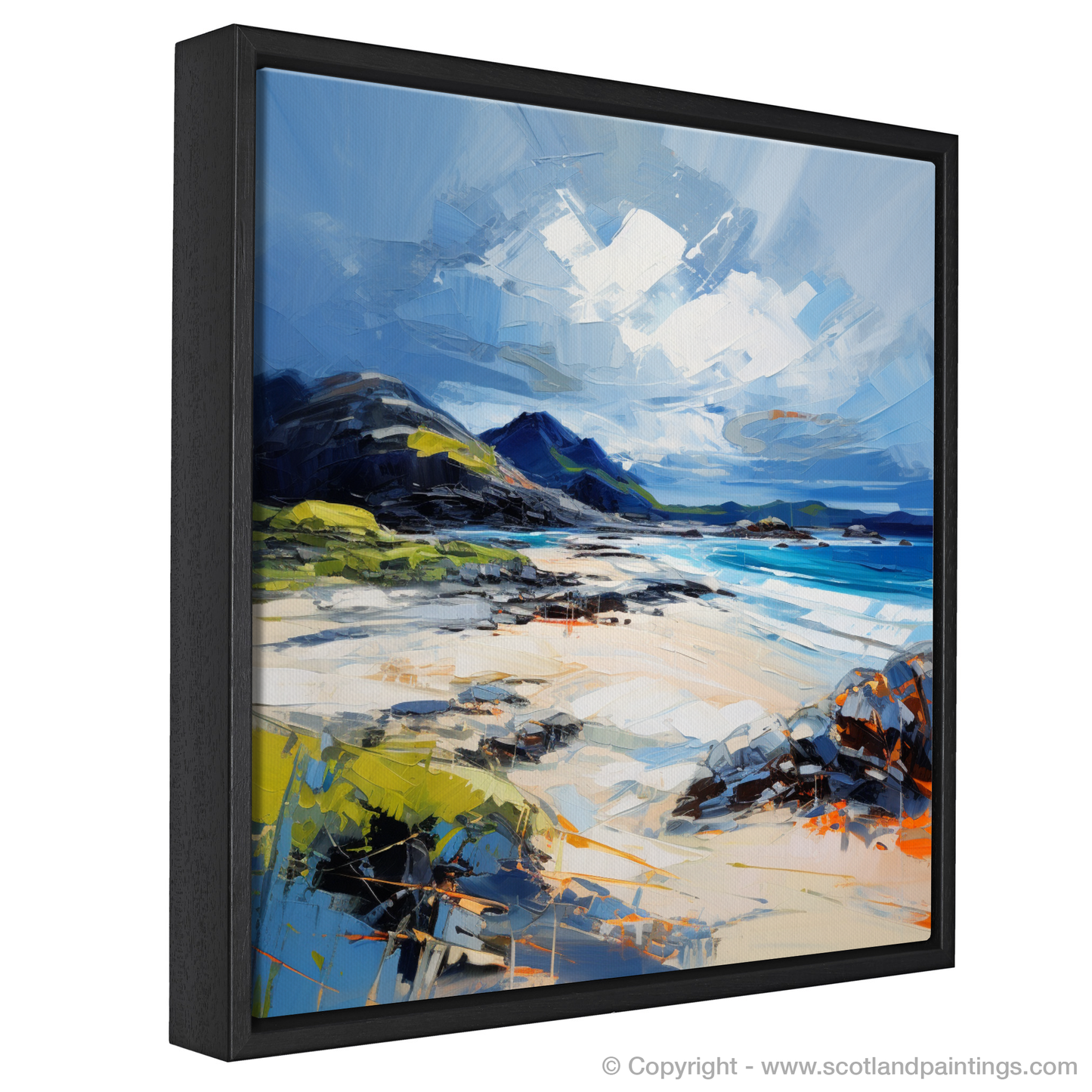 Painting and Art Print of Camusdarach Beach, Arisaig entitled "Wild Splendour of Camusdarach Beach".