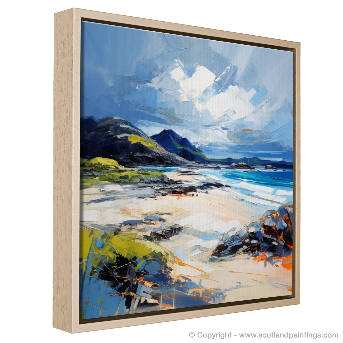 Painting and Art Print of Camusdarach Beach, Arisaig entitled "Wild Splendour of Camusdarach Beach".