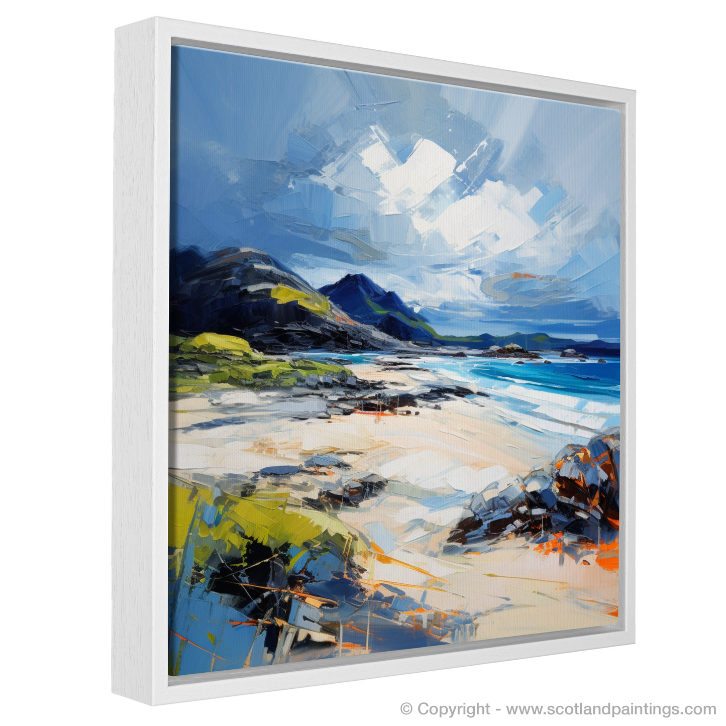 Painting and Art Print of Camusdarach Beach, Arisaig entitled "Wild Splendour of Camusdarach Beach".