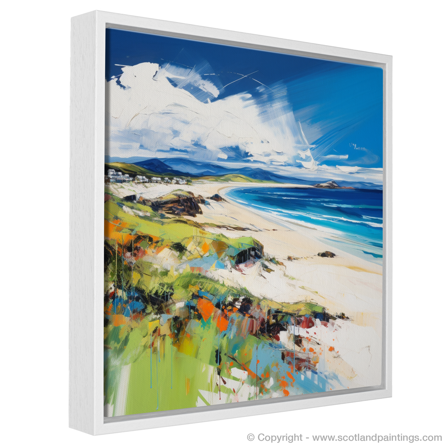 Painting and Art Print of Camusdarach Beach, Arisaig entitled "Wild Rhapsody of Camusdarach Beach".