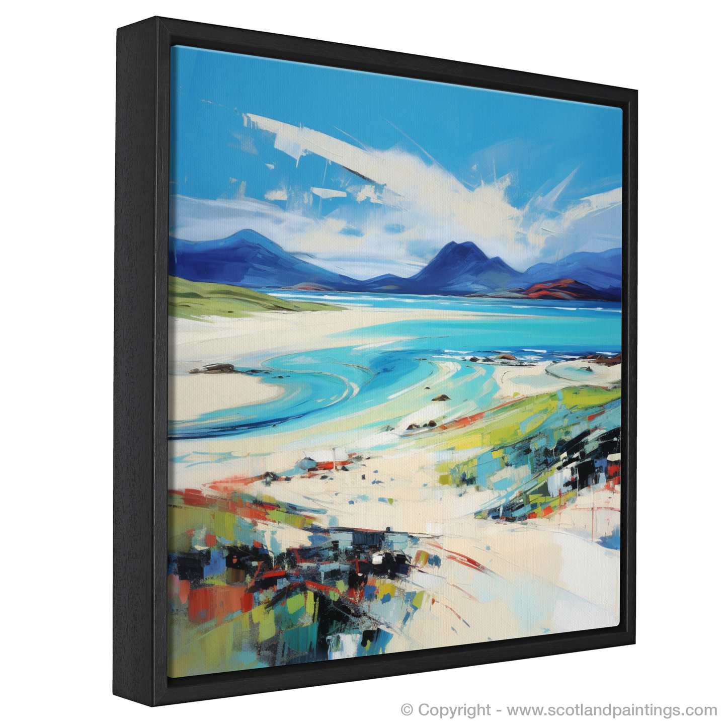 Painting and Art Print of Luskentyre Beach, Isle of Harris entitled "Expressionist Ode to Luskentyre Beach".