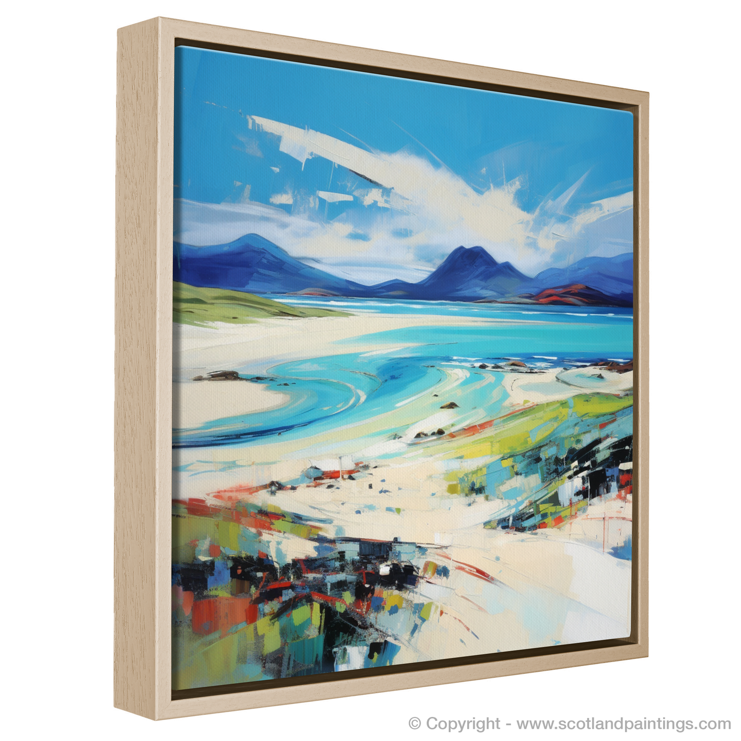 Painting and Art Print of Luskentyre Beach, Isle of Harris entitled "Expressionist Ode to Luskentyre Beach".