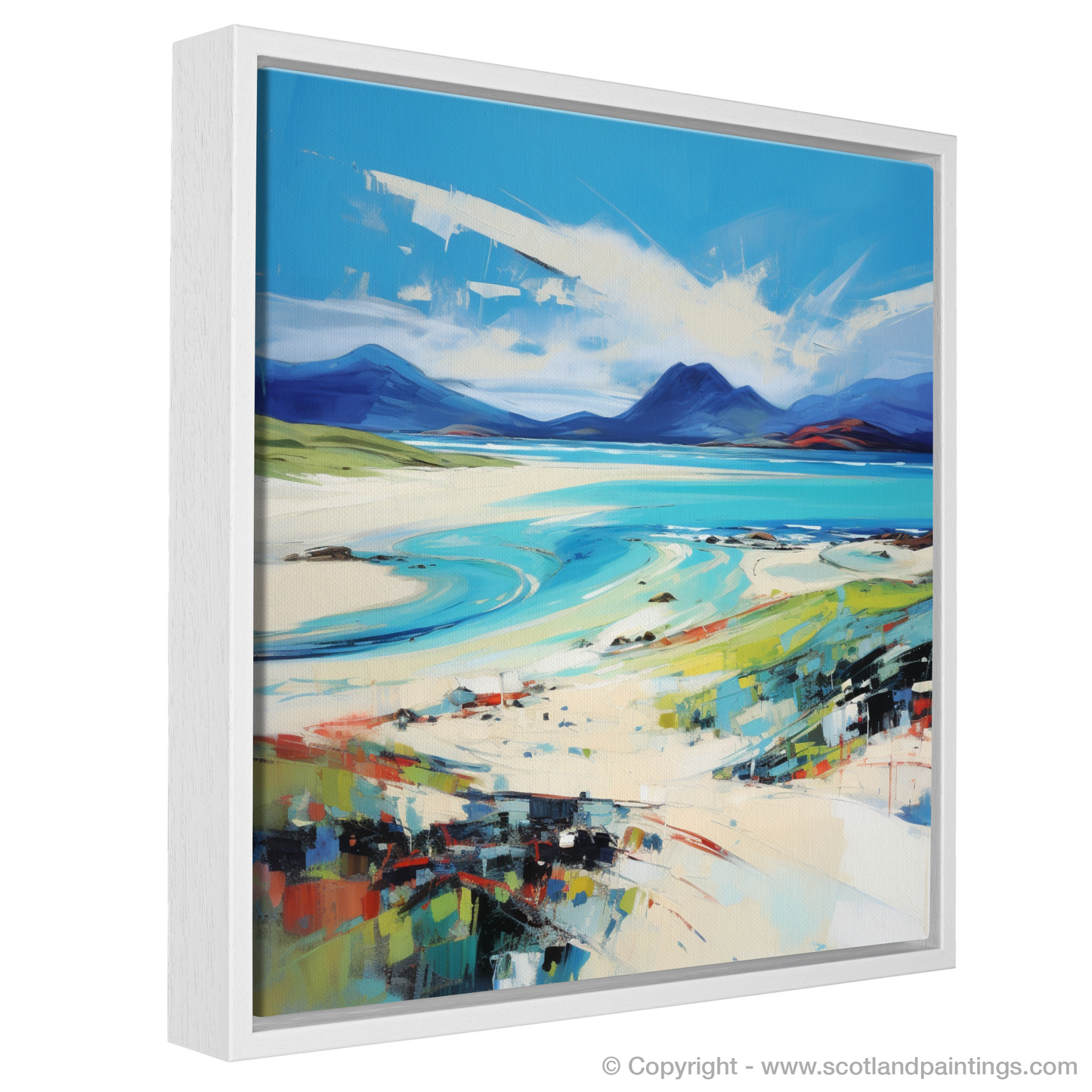 Painting and Art Print of Luskentyre Beach, Isle of Harris entitled "Expressionist Ode to Luskentyre Beach".