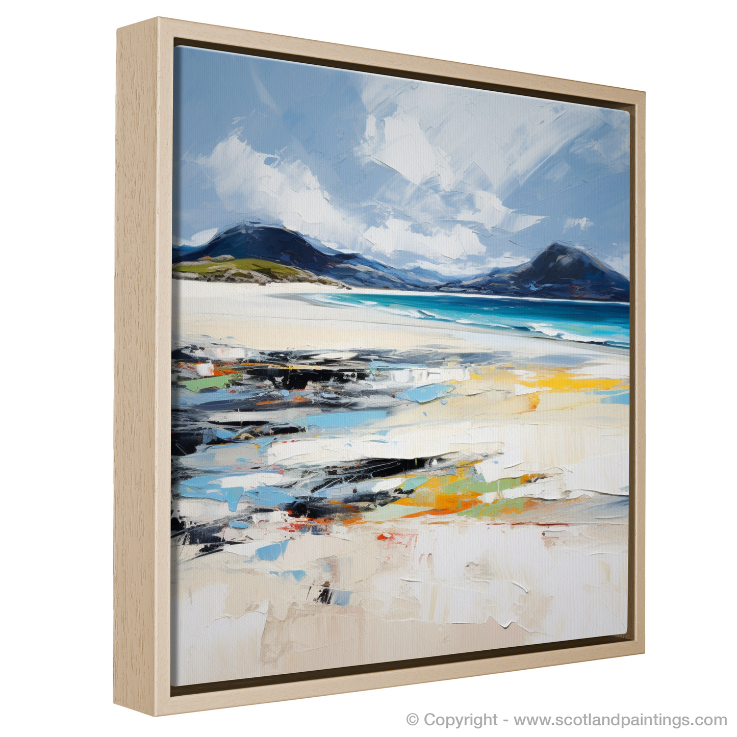 Painting and Art Print of Luskentyre Beach, Isle of Harris. Wild Spirit of Luskentyre Beach: An Expressionist Ode to Scottish Coastline.