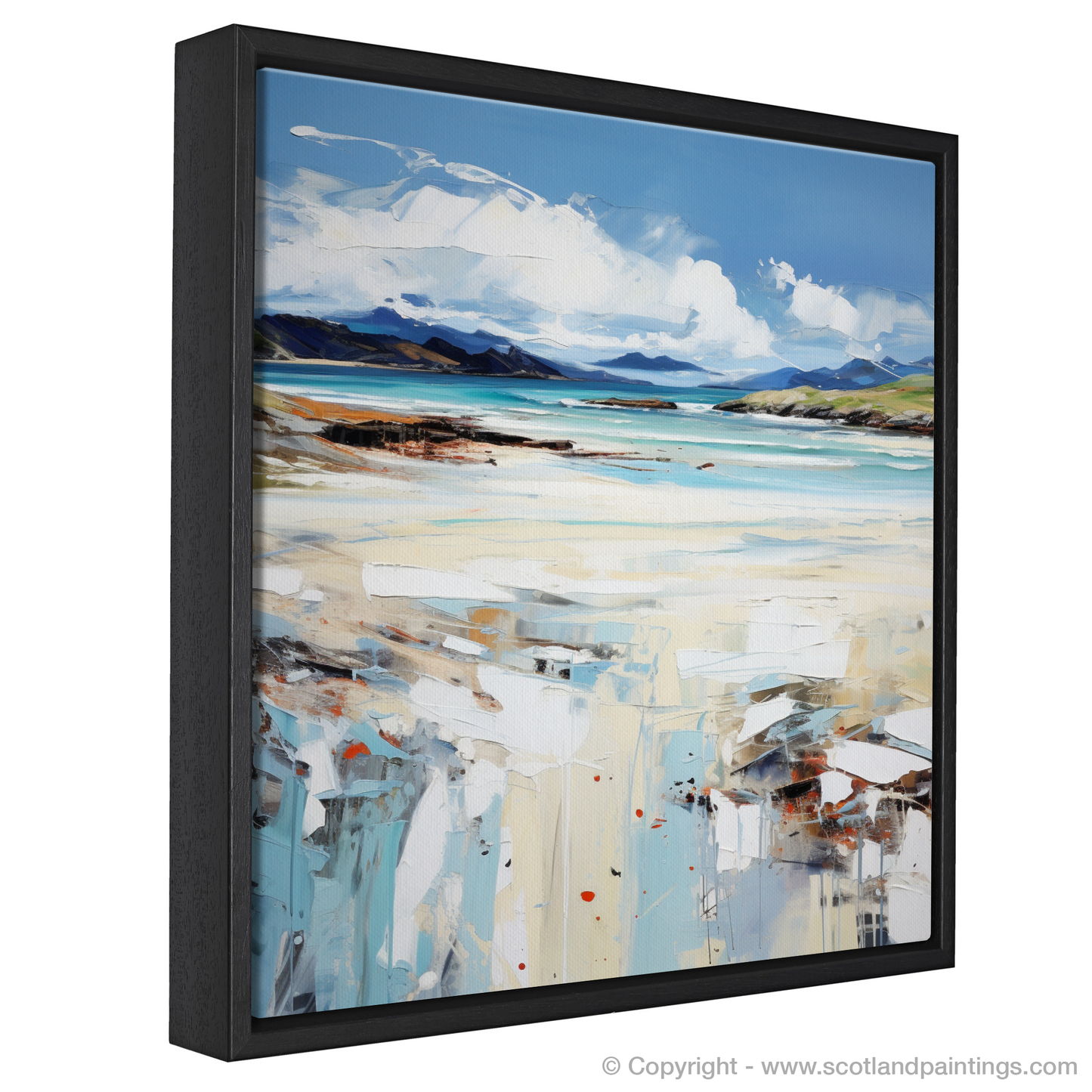 Painting and Art Print of Camusdarach Beach, Arisaig entitled "Expressionism Unleashed: Camusdarach Beach's Wild Beauty".