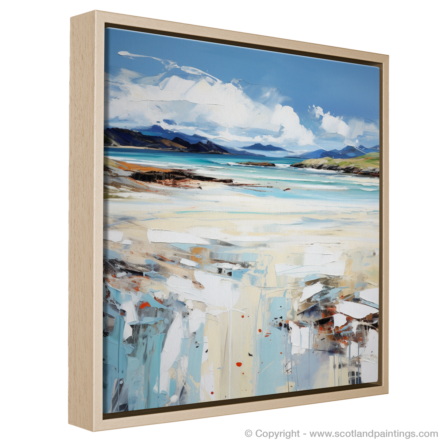 Painting and Art Print of Camusdarach Beach, Arisaig entitled "Expressionism Unleashed: Camusdarach Beach's Wild Beauty".