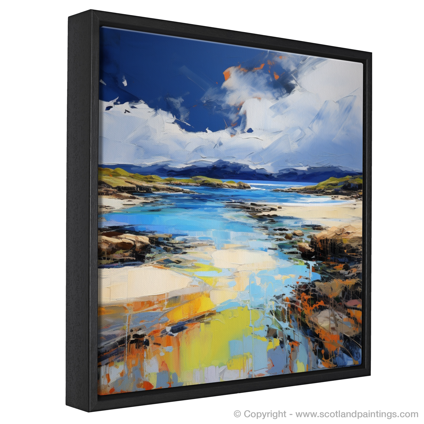 Painting and Art Print of Camusdarach Beach, Arisaig entitled "Expressionist Dance of Camusdarach Beach".