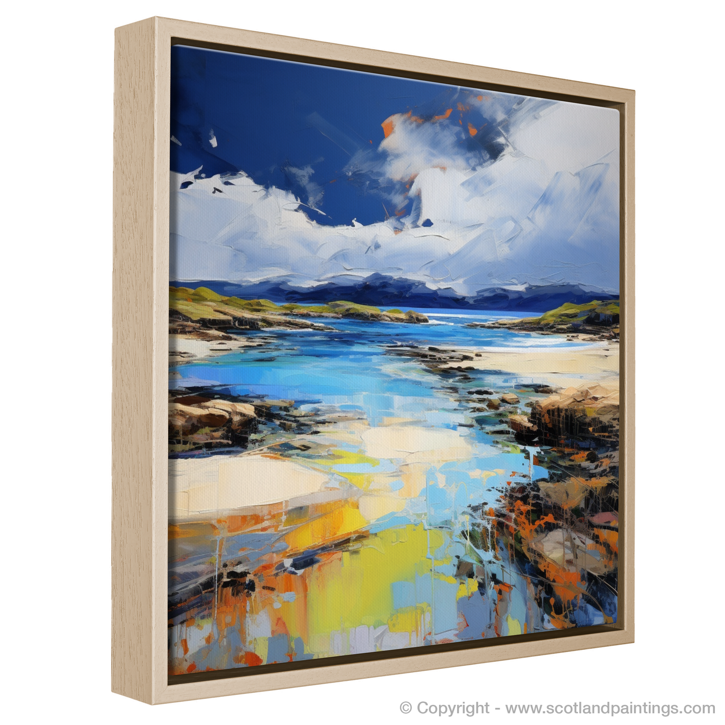 Painting and Art Print of Camusdarach Beach, Arisaig entitled "Expressionist Dance of Camusdarach Beach".