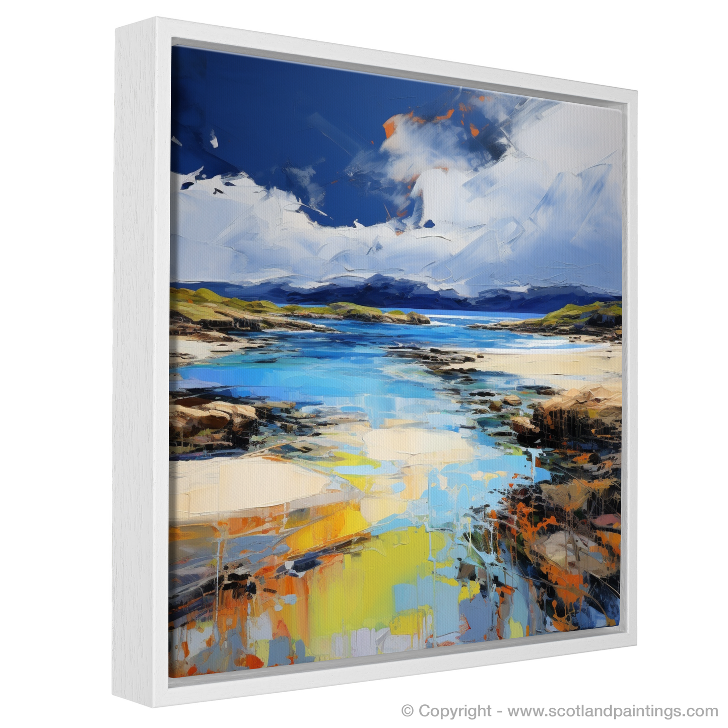 Painting and Art Print of Camusdarach Beach, Arisaig entitled "Expressionist Dance of Camusdarach Beach".