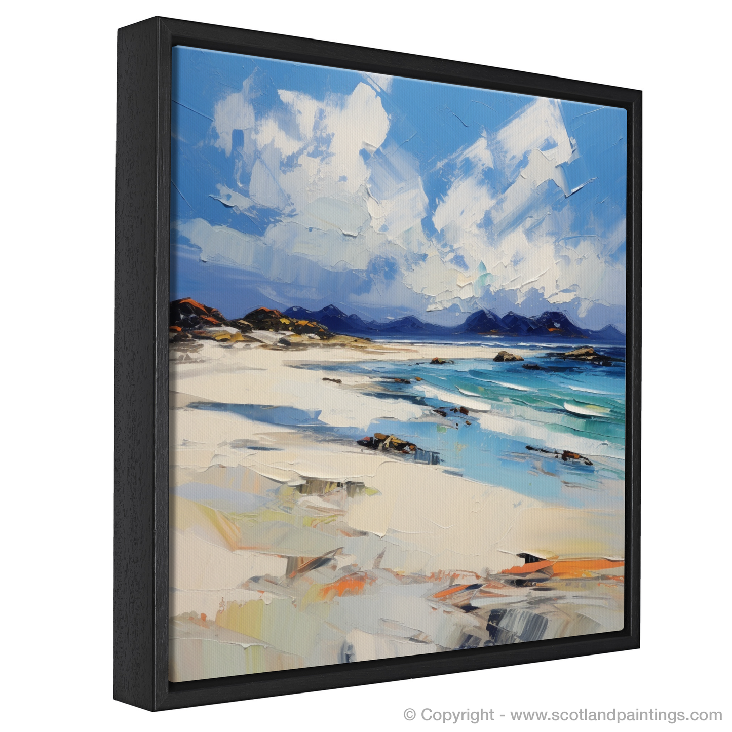 Painting and Art Print of Camusdarach Beach, Arisaig entitled "Expressionist Symphony of Camusdarach Beach".