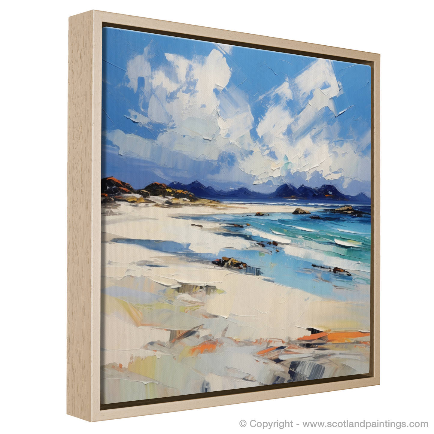 Painting and Art Print of Camusdarach Beach, Arisaig entitled "Expressionist Symphony of Camusdarach Beach".