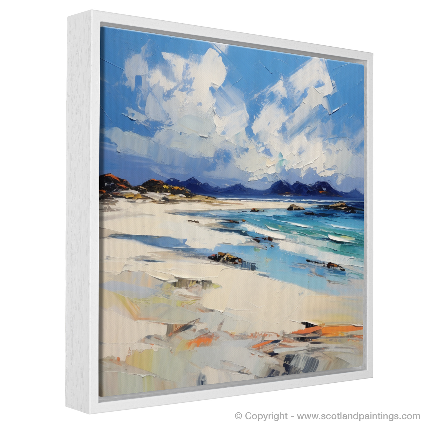 Painting and Art Print of Camusdarach Beach, Arisaig entitled "Expressionist Symphony of Camusdarach Beach".